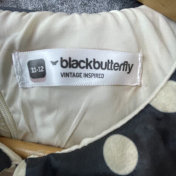 BlackButterfly Zoey Dress Girls 11/12 Polka Dot Vintage Inspired Rockabilly - Picture 3 of 6